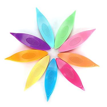 Imagem de Yosoo Health Gear Lançadeiras de Tatting, Conjunto de 9 Peças de Ferramentas Artesanais para tricô Manual Faça você Mesmo, Agulhas de Tatting de Plástico Coloridas, Kit de Renda Amigável para