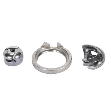 Imagem de Pilipane Conjunto de caixa de bobina de gancho para máquina de costura de aço inoxidável para EverSewn Singer Bernette 1105 1107 1116 1120 1130 12 1304 Capa de bobina de gancho capa de corrida para