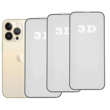 Imagem de Kit 3x Películas de Vidro 3d Anti Impacto Para iPhone Todos Modelos - 