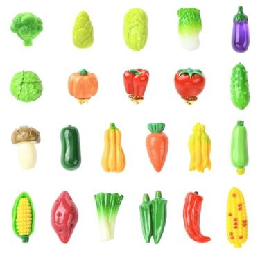 Imagem de UR URLIFEHALL 22 peças de crachás de alfinetes de vegetais de resina, broche de comida de milho de tomate e alfinete de lapela para mochilas, roupas, cachecol, chapéu, bolsa, artesanato