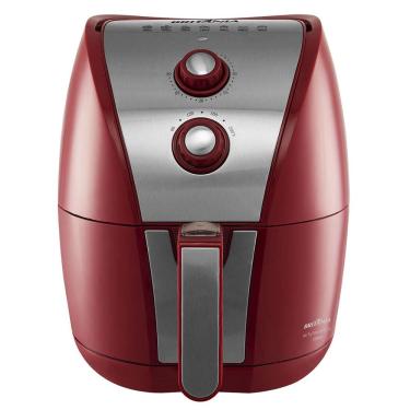 Imagem de Air Fryer Britânia BRF11VI Inox Vermelha 4,4L 1500W
