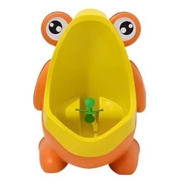 Imagem de Mictório Infantil Sapinho - Penico, Troninho e Pinico Infantil Menino para Desfralde de Bebê Criança Treino(Laranja/Amarelo)