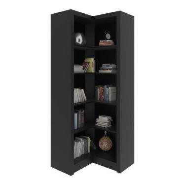 Imagem de Estante Armário De Canto Multimóveis Cr25034 Preto - MULTIMOVEIS