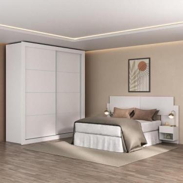 Imagem de Guarda-roupas Casal E Cabeceira Com 2 Mesas De Cabeceira Multimóveis M