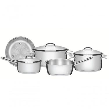 Imagem de Jogo De Panelas Tramontina Solar Em Aço Inox Com Fundo Triplo 5 Peças