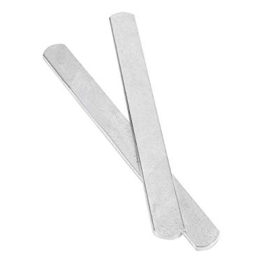 Imagem de VINGVO Colete de Peso de Aço, Placas de Aço Banhadas 2 Peças de Tratamento de Galvanoplastia de Inoxidável Design de Cabeça Redonda para Colete de Peso Ajustado e Caneleiras de Perna (25 cm de comprimento)