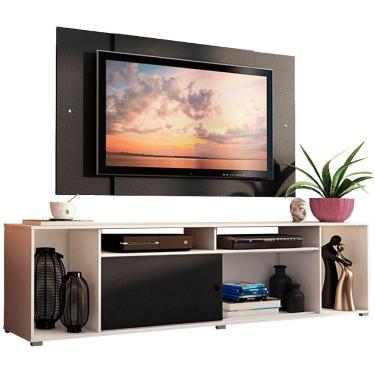 Imagem de Rack Cancun e Painel Tv até 58" Branco/preto Madesa