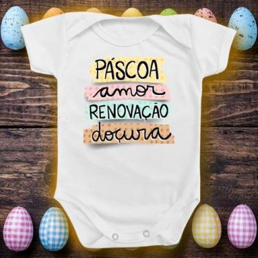 Imagem de Bodie Para Bebês Páscoa Amor Renovação Doçura Menino Menina - Borizinh