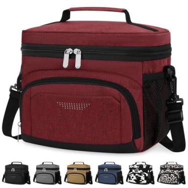 Imagem de Lancheira Vankor Isolated Leakproof Cooler Burgundy 26x17x20cm