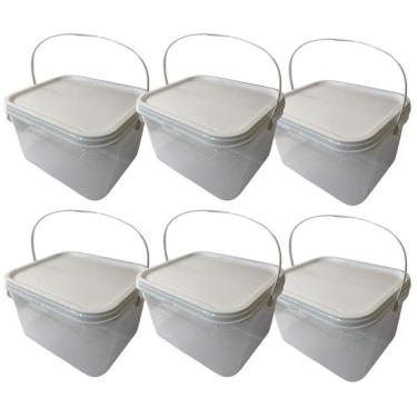 Imagem de Baldes Para Armazenar Alimentos-Kit 6 Pçs