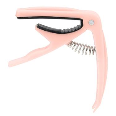 Imagem de WALFRONT Capo Guitarra Pescoço Capo Braçadeira de Mola de Aço Abs Escudo Em Forma de Almofada de Silicone para Instrumentos de Cordas Acessórios de Afinação (Rosa claro)