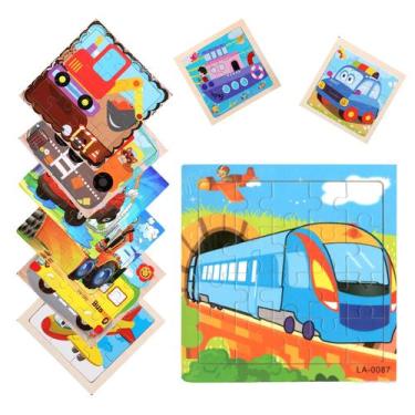 Imagem de Puzzles de madeira MAISHEKE Traffic Theme 135 peças para crianças de 4