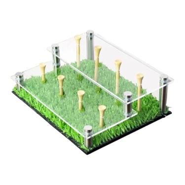 Imagem de Aymzbd Vitrine para Bolas de Golfe com Tees, Espaço para Guardar Objetos Na Mesa, Suporte de Acrílico de 2 Níveis, Suporte para Bolas Esportivas E de Beisebo