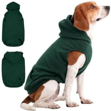 Imagem de IECOii Suéter de cachorro GG de lã de Natal com capuz para cães grandes, pulôver quente para cães com capuz, roupas de inverno para cães meninas e meninos, casaco com capuz para cachorro para beagle,