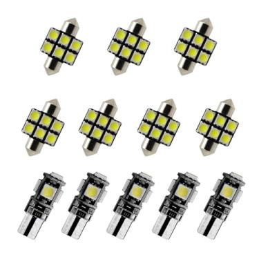 Imagem de 8X-SPEED 12 peças de lâmpada LED interior 5050 chip adequado para Nissan Quest MK4 2011–2016 Feito leitura porta-luvas porta-malas espelho viseira de sol luz
