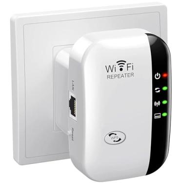 Imagem de RWRW Extensor WiFi, amplificador WiFi, repetidor WiFi, cobre até 3000 metros quadrados, impulsionador de Internet - com porta Ethernet, configuração rápida, amplificador de sinal sem fio doméstico