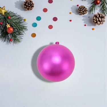Imagem de Generic 1 peça de bolas de Natal ornamentos de bola de Natal sem laço de plástico fosco magenta 8 cm