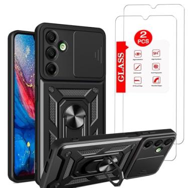 Imagem de Anvzle Capa para celular Bark (2025) - A16 - Capa com [2 unidades] protetor de tela de vidro temperado, proteção de nível militar, com suporte magnético para carro, capa preta