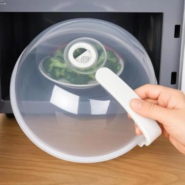 Imagem de Tampa de Microondas em Plástico Transparente, Protetor para Alimentos e Pratos, Acessório de Cozinha