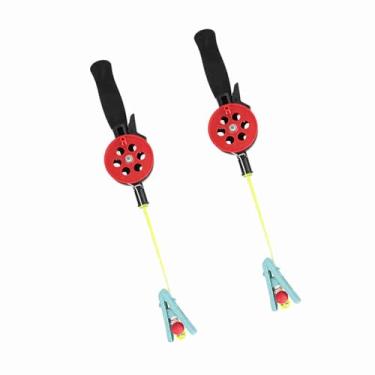 Imagem de 2pcs Haste de Pesca de Caranguejo, Mini pó de Pesca de Gelo Portátil para Crianças, Conveniente Com Carretel de Linha de Nylon, Adequado para Pegar Camarão, Caranguejo