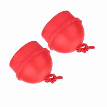 Imagem de Suporte de Giz para Taco de Bilhar Vermelho Preto Borracha 2 Peças Antiderrapante para Bilhar Sinuca (Vermelho)