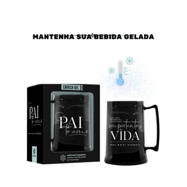 Imagem de Caneca Copo Gel 300Ml Isolante Térmico Gelado Chopp Cerveja