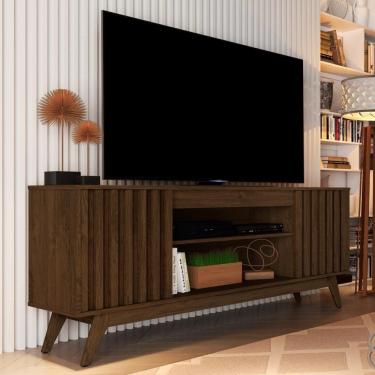 Imagem de Rack Para Ucrania 2 Portas Ripado Cedro