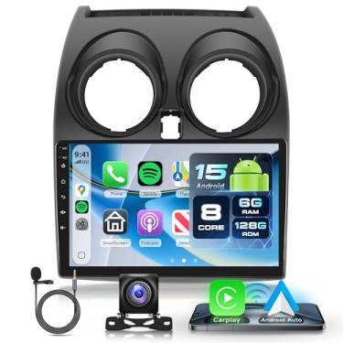 Imagem de [8 núcleos 6G + 128G] Estéreo de rádio automotivo para Nissan Rogue Sport Qashqai 2006-2016, sem fio, Carplay Android Auto, 5GWIFI+GPS, rádio de tela sensível ao toque de 9 polegadas, câmera de backup