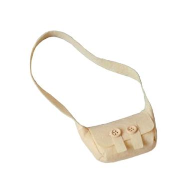 Imagem de simhoa Bolsa para acessórios de boneca, mochila adorável em miniatura para figuras de ação de 30 cm (11,81 polegadas), adereços para fotos, Branco