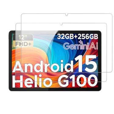 Imagem de KONXISA Pacote com 2 protetores de tela para tablet DOOGEE Tab E3+, protetor de tela para tablet de vidro temperado, 9 durezas, película protetora transparente HD antiarranhões e sem bolhas