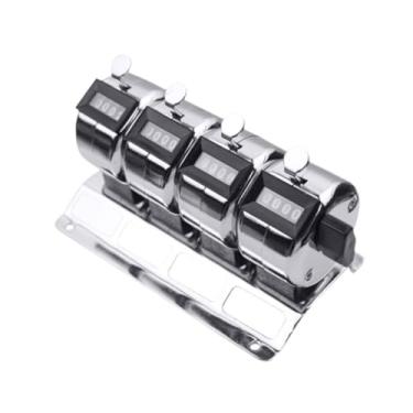 Imagem de RNXRZANK Contador de Mesa Portátil com 4 Dígitos, Mecânico E com Cliques, para Contagem de de Bilhetes Bancários E Pessoas, 4 Unidades