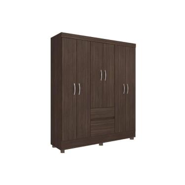 Imagem de Guarda Roupa 6 Portas E 2 Gavetas Flash Ii Cafe Touch - Demóbile