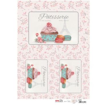Imagem de Papel de Seda para Decoupage Opapel 30 x 45 cm - 2375 - Cupcake