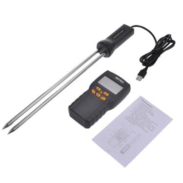 Imagem de Medidor digital de umidade de grãos, testador de umidade de sonda sensível, compensação automática de temperatura, indicação de bateria fraca, carregamento USB para arroz de trigo e milho 2% ~ 30%