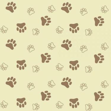 Imagem de Papel De Parede Infantil Patinhas Cachorro