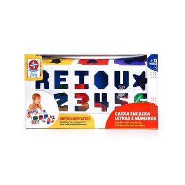 Imagem de Caixa Encaixa Letras E Números - Brinquedos Estrela