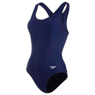 Imagem de Maiô Natação Speedo Racerback Lycra Super Confortável, Petroleo, 42