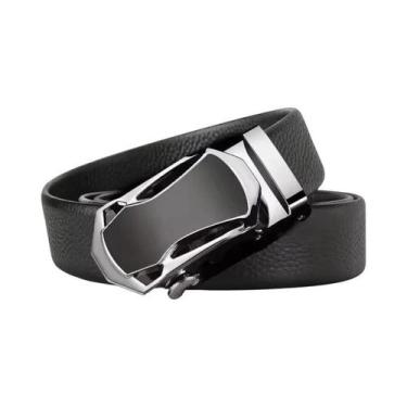 Imagem de Cinto De Couro Luxuoso Masculino Com Fivela Automática De Metal De Alt