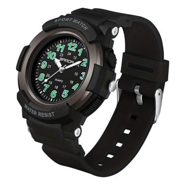 Imagem de Relógio De Quartzo Sandavisor Analógico Minimalista Preto