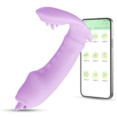 Imagem de Lireva Vibrador Controle Remoto por App e Bluetooth, Vibradoresl Femininos com Língua de 9 Modos de Vibração