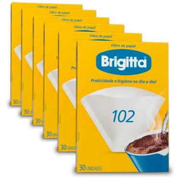 Imagem de Filtro de Papel Brigitta 102 Kit 6 Pacotes c/ 30 Unidades