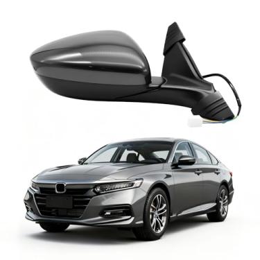 Imagem de Jecoupoon Conjunto de espelho lateral elétrico do passageiro direito compatível com Accord LX Sport 1.5T 2018-2022 Espelho de porta lateral não aquecido HO1321328 76208-TVA-A02 Cinza (3 pinos)
