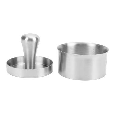 Imagem de Asixxsix Prensa de Hambúrguer de Aço Inoxidável, Fabricante de Hambúrguer de 4,5 Polegadas Com Molde Antiaderente e Alça Ergonômica, Prensa de Grelha para Cozinha, Churrasqueira