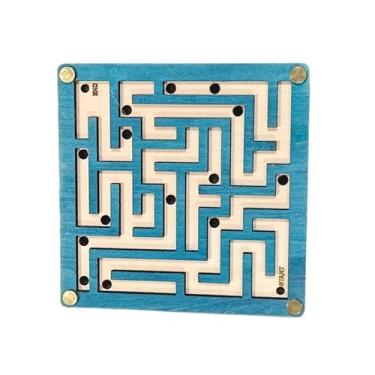 Imagem de MERIGLARE Jogo de Labirinto de Madeira com Bolinhas de Gude - Educativo, Divertido e Estimulante - Jogo de Tabuleiro de Lógica para Crianças a partir de 8 Anos, Quadrado