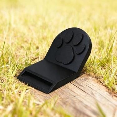 Imagem de 1 abridor de latas para animais de estimação, cabo ergonômico, antiderrapante, plástico durável, design fácil de limpar, para latas de comida de gato e cachorro, casa, cozinha, viagem, preto