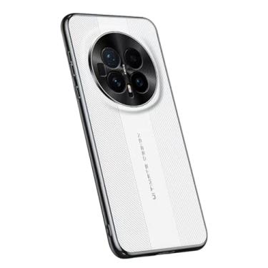 Imagem de LYJSMGZ Capa à prova de choque para Huawei Honor Magic 8 Pro/Magic 8, cobertura total de lente capa de couro leve com proteção contra quedas, branca, Majic 8