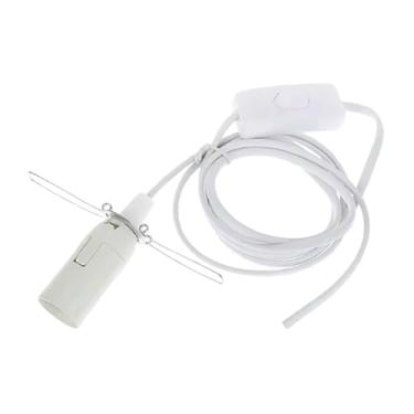 Imagem de Fxzqgnh Soquete para Lâmpada E14, Acessórios de Iluminação Decorativos com Interruptor E Fio de 1,8 M para Escritório, Sala de Estar, Café, Sala de Jantar E L, Branco, Tamanho real