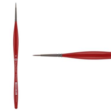 Imagem de Borciani e Bonazzi Pincel de pintura Unico Silver Synthetic Series 810, redondo 3 - pincel de cabo médio feito à mão na Itália, sem crueldade, acrílico, óleo, aquarela, precisão elástica