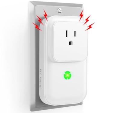 Imagem de Satisure Alarme De Falha Energia, Atualização 2025, Queda 120Db Para Freezer, Monitor Com Indicador Led E Soquete Extensor, Detector Circuito Gfci Residencial, Garagem, Porão