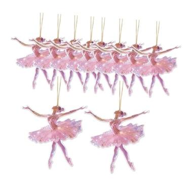 Imagem de predolo Enfeite de Natal 2D de Bailarina para Árvore de Natal, Placa de Acrílico para Decoração de Natal em Shoppings, Casamentos e Festivais, 10 Peças